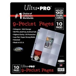 Ultra Pro 9-Pocket Clear Sleeves...