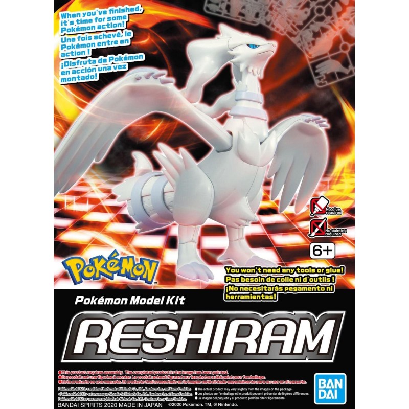 PokePla K013 Reshiram Pokemon Plastic Model Kit