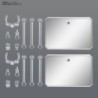Action Base 6 Clear with Mirror Stickers Set