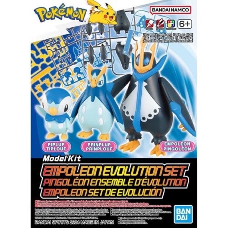 Pokepla K06 Empoleon Evolution Set Pokemon Plastic Model Kit