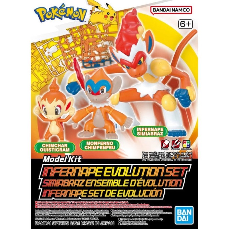 Pokepla K07 Infernape Evolution Set Pokemon Plastic Model Kit