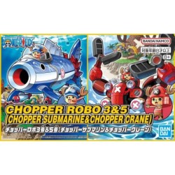 One Piece CR3&CR5 Chopper Submarine & Chopper Crane Plastic Model Kit Set