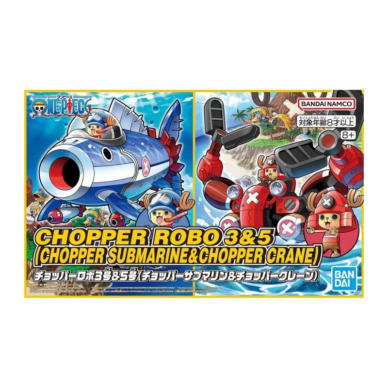 One Piece CR3&CR5 Chopper Submarine & Chopper Crane Plastic Model Kit Set