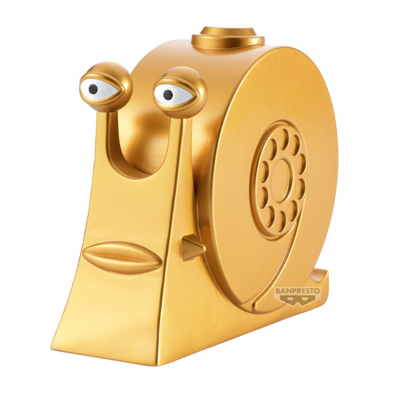 One Piece Sofvimates Golden Den Den Mushi Figure