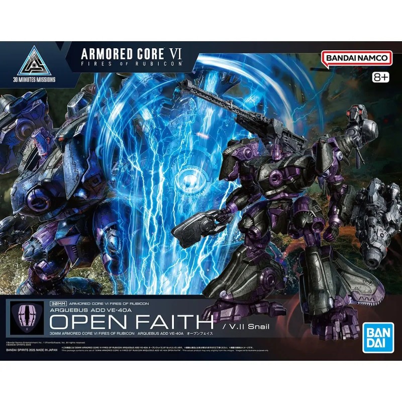Armored Core 30MM Open Faith V.II Snail Arquebus Add Ve-40A Plastic Model Kit